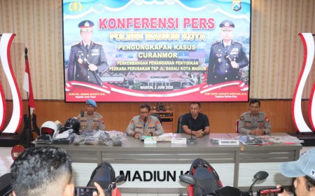 Polres Madiun Kota Ungkap 3 Kasus Curanmor 4 Orang Residivis Diamankan